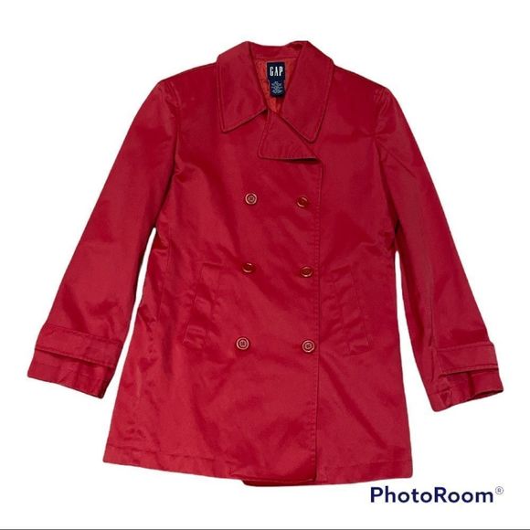 Gap Red Pea coat , good for spring or fall size XS - Picture 1 of 8